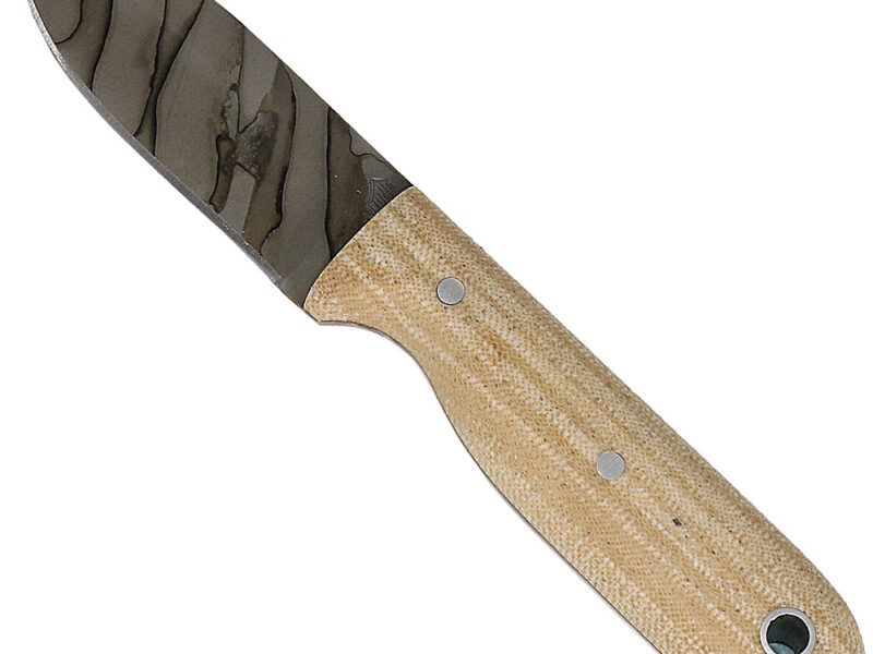 L.T. Wright Handcrafted Knives Bushbaby HC Fixed Blade Knife (Snakeskin/1075)
