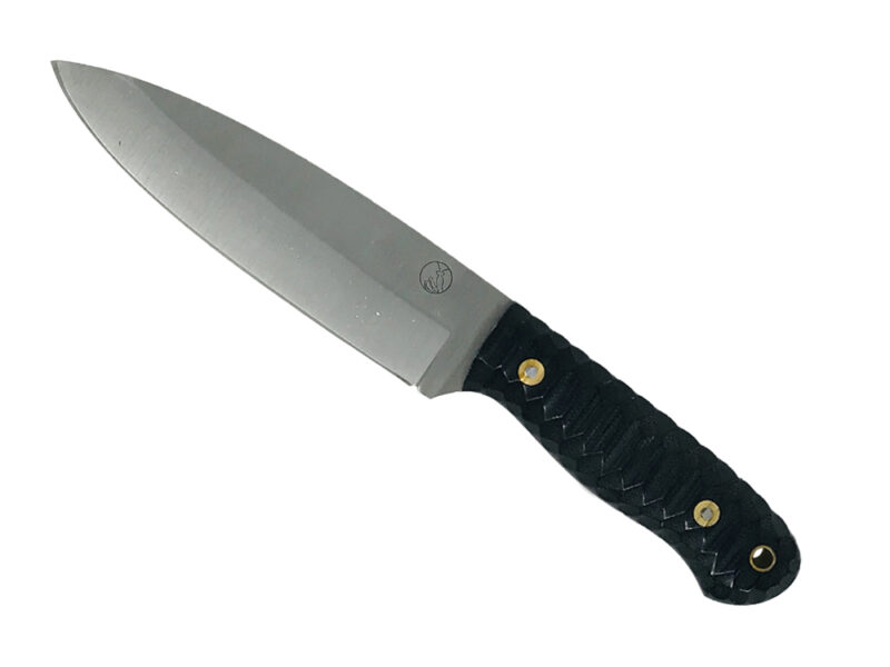 L.T. Wright Handcrafted Knives Sospes Saber Black Mountain, Polished Handle