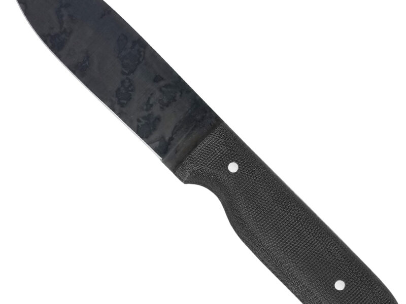 L.T. Wright Handcrafted Knives Bushcrafter HC Fixed Blade Knife (Black Matte/1075/High Saber)