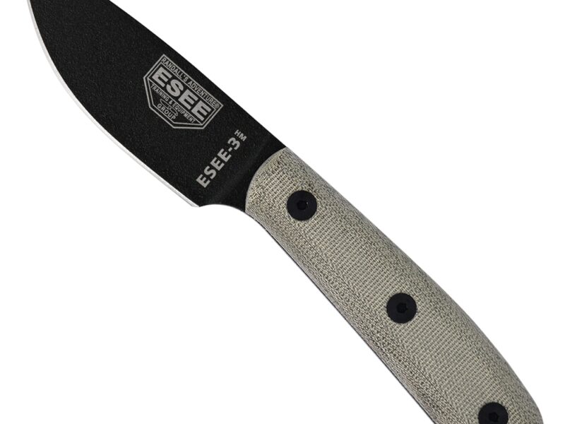 ESEE 3HM (Handle Modified) Fixed Blade Knife, Sheath