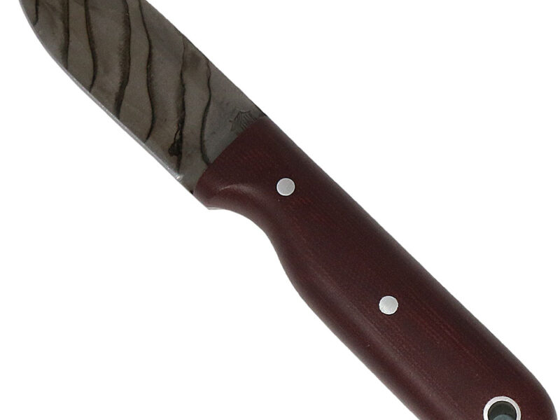 L.T. Wright Handcrafted Knives Bushbaby HC Fixed Blade Knife (Double Red/1075)