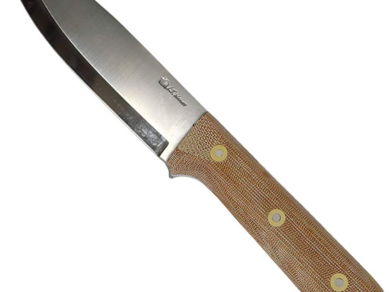 L.T. Wright Handcrafted Knives Genesis w/ Scandi Grind, A2 Steel (Natural Matte)