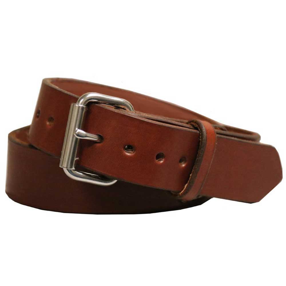 Brown Gun Belt, English Bridle Leather, 14 Ounce – Stainless Steel ...
