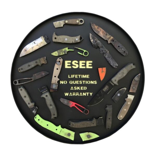 ESEE JG3 Survival Fixed Blade Knife, Leather Firestarter Holder Sheath - Image 6