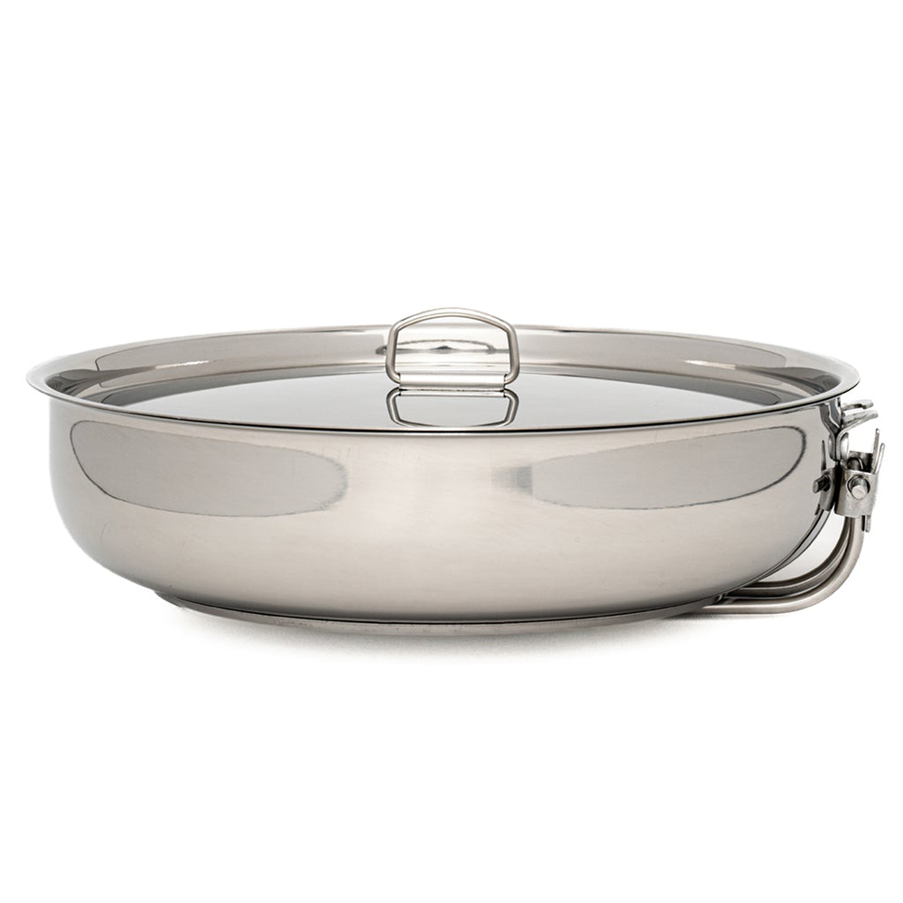 The Pathfinder School Stainless Steel Folding Skillet and Lid ...