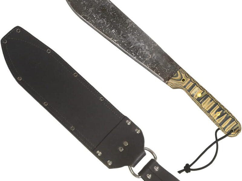 L.T. Wright Handcrafted Knives Overland Machete 1075 Convex (Mountain Camo)