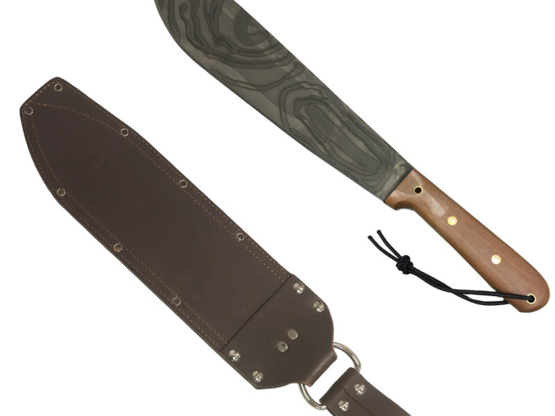 L.T. Wright Handcrafted Knives Overland Machete, Natural Matte