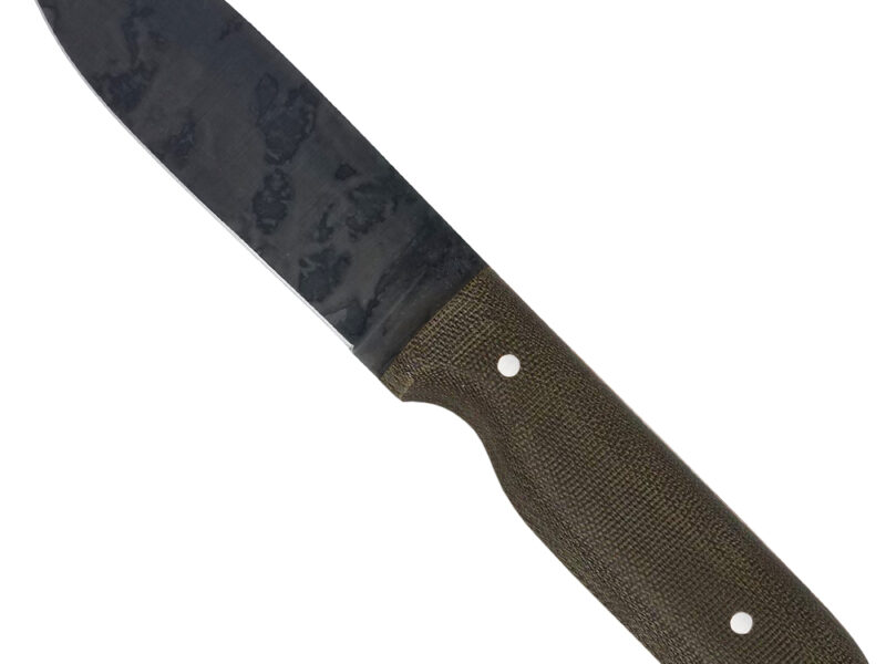 L.T. Wright Handcrafted Knives Bushcrafter HC Fixed Blade Knife (Green Matte/1075/High Saber)
