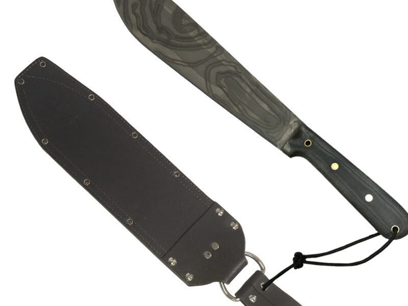 L.T. Wright Handcrafted Knives Overland Machete, Black Matte