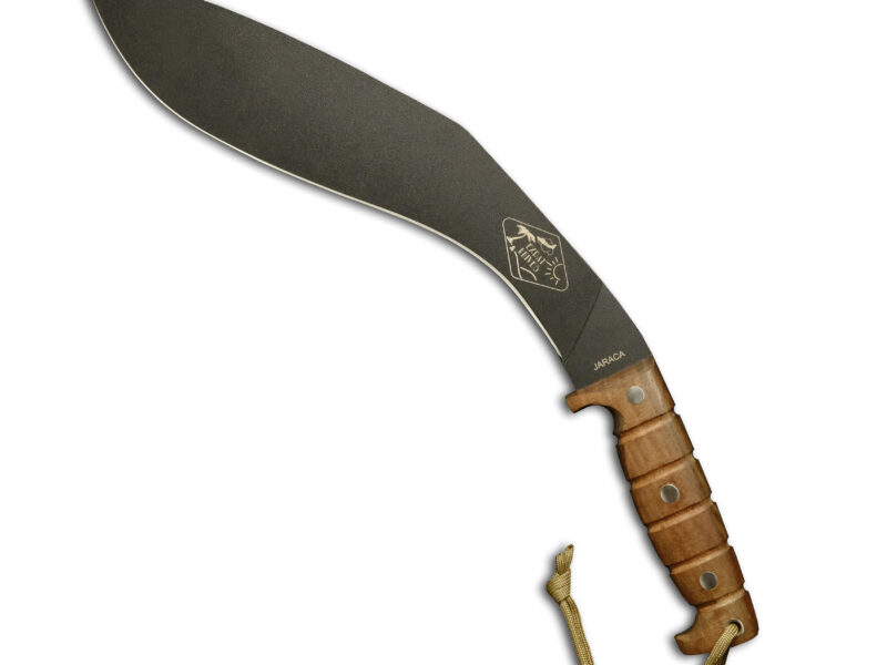 ESEE Knives EXPAT Jaraca Kukri Machete – Cordura Sheath – Walnut Wood Handle